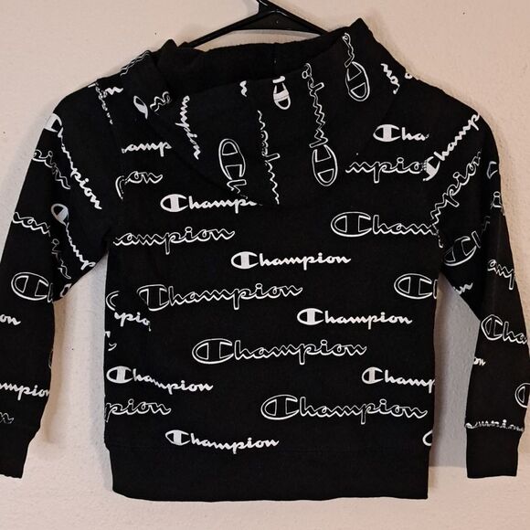 Champion black with white logo sweatshirt size 6 - Picture 3 of 5